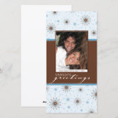 季節のフォトカード :: 模様付きの雪の結晶 P3 シーズンカード (正面/裏面)