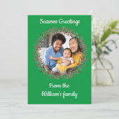 季節のフォトファミリークリスマス シーズンカード (スタンド正面)