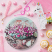 季節のフルーツいちご葉が実る ペーパープレート (パーティー)