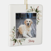 季節のホリデーグリーンの写真 セラミックオーナメント (右)