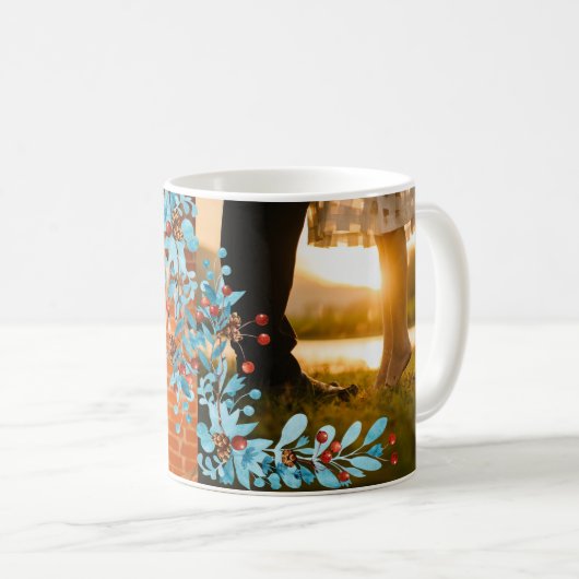 季節のモダンクリスマスのミスタントーの休日の写真 コーヒーマグカップ (正面右)