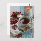 季節のロマンチックな自然の赤い果実がまだ生きている ポストカード (正面/裏面)