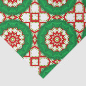 季節の上品なクリスマスモザイクの幾何学的パターン 薄葉紙 (詳細)