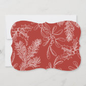 季節の休日のパーティの招待状を祝って下さい 招待状 (裏面)