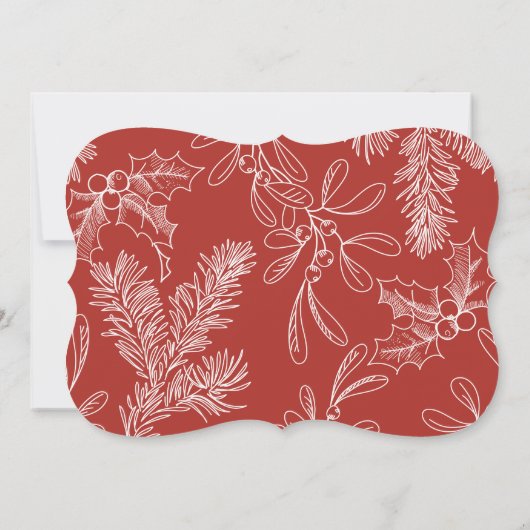 季節の休日のパーティの招待状を祝って下さい 招待状 (裏面)