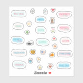 季節の休日プランナーと箇条書き仕訳帳 シール (シート)