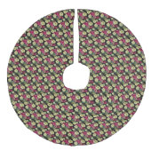 季節の休日ポインセティアスパターン フェイクリネンツリースカート (正面)