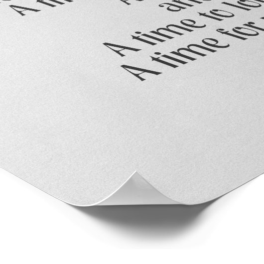 季節の全てにEcclesiastes 3: 1-8 ポスター (角)