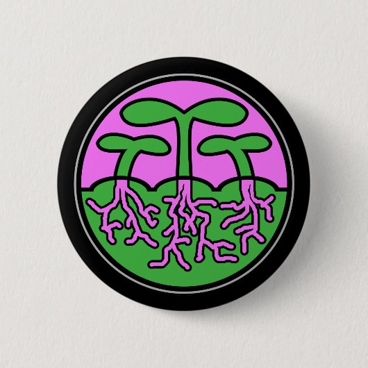 季節の円形浮彫り: 春 缶バッジ (正面)