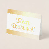 季節の古い輝くファッションドメリークリスマス 箔カード (正面)