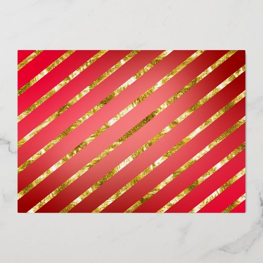 季節の喜び家族の写真クリスマスリース赤 箔シーズンカード (裏面)