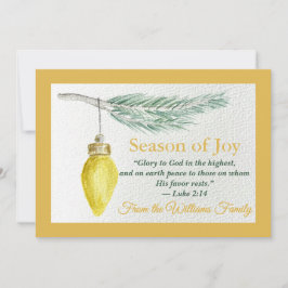 季節の喜び - オーダーメイド - フラット ホリデー カード