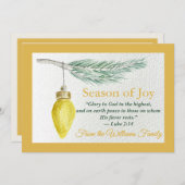 季節の喜び - オーダーメイド - フラット ホリデー カード (正面/裏面)