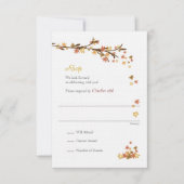 季節の変わり目　ご招待状返信はがき 出欠カード (正面)