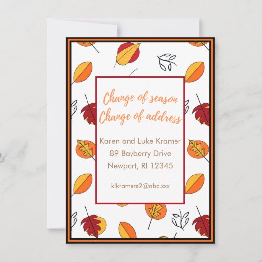 季節の変わり目 住所変更のお知らせ (正面)