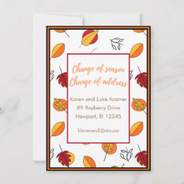 季節の変わり目 住所変更のお知らせ