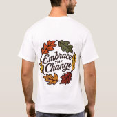 季節の変化の砂時計 Tシャツ (裏面)