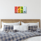 季節の変化の色Quadriptych キャンバスプリント (インサイチュ (寝室))