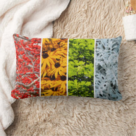 季節の変化の色Quadriptych ランバークッション