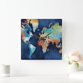 季節の変更 スクエア壁時計 (ホーム)