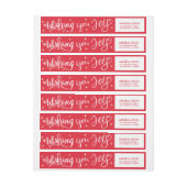 季節の差出人住所ラベルの喜び ラップアラウンドラベル (シート)