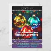 季節の年間ビンテージクリスマスパーティの招待状 招待状 (正面)