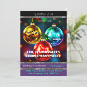 季節の年間ビンテージクリスマスパーティの招待状 招待状 (スタンド正面)