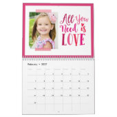 季節の引用文モダンフォトカレンダー カレンダー (2月 2027)