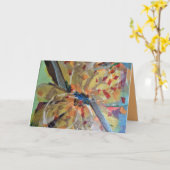 季節の抽象美術 カード (黄色い花)