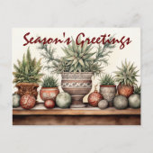 季節の挨拶でクリスマスの汁を吸う シーズンポストカード (正面)