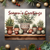 季節の挨拶でクリスマスの汁を吸う シーズンポストカード