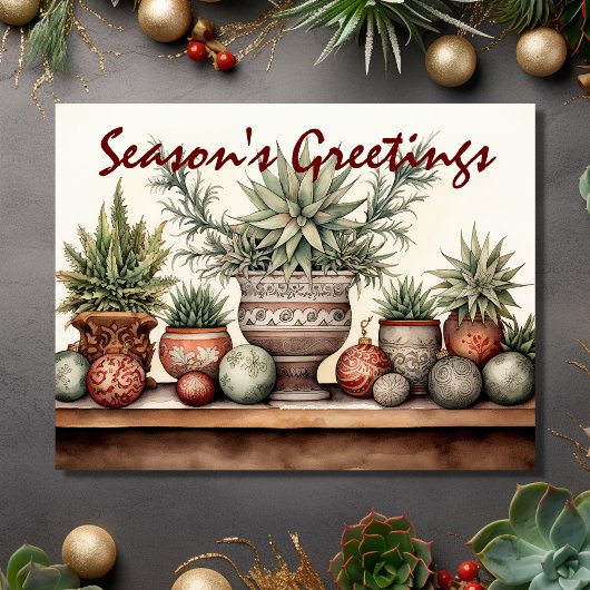 季節の挨拶でクリスマスの汁を吸う シーズンポストカード