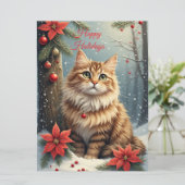 季節の挨拶ねこ カード (スタンド正面)