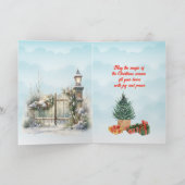 季節の挨拶のクリスマス シーズンカード (内部)