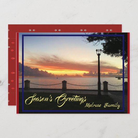 季節の挨拶のクリスマス シーズンカード (正面/裏面)