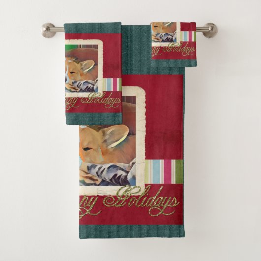 季節の挨拶のコーギー バスタオルセット (インサイチュ)