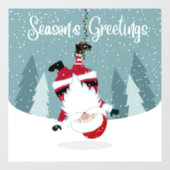 『季節の挨拶のサンタ』 ウィンドウサイン (シート)