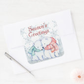 季節の挨拶のステッカー スクエアシール (封筒)