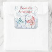 季節の挨拶のステッカー スクエアシール (バッグ)