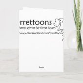 季節の挨拶のフェレット シーズンカード (裏面)