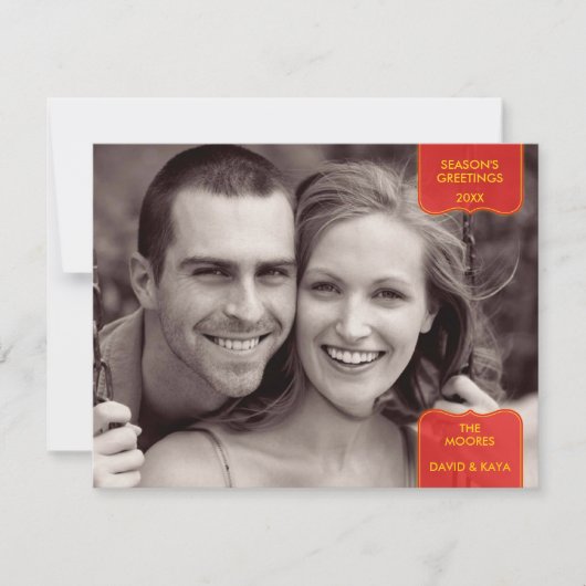 季節の挨拶のフォトカード シーズンカード (正面)