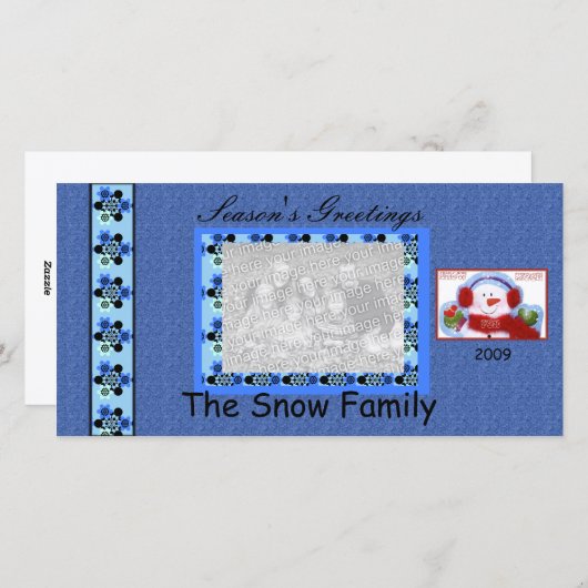 季節の挨拶のフォトカード シーズンカード (正面/裏面)