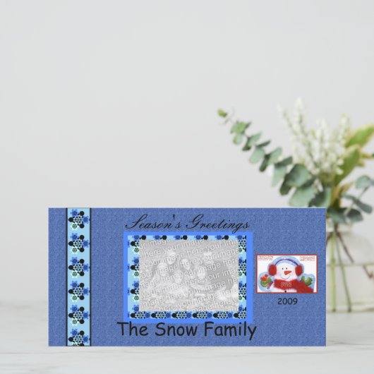 季節の挨拶のフォトカード シーズンカード (スタンド正面)