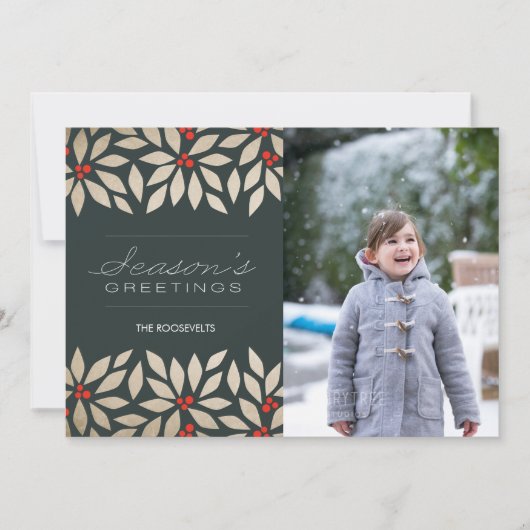 季節の挨拶のペーパー休日カード シーズンカード (正面)