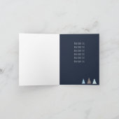 季節の挨拶のホッキョクグマのパターン濃い青 シーズンカード (内部)