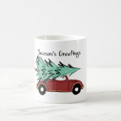 季節の挨拶のマグ コーヒーマグカップ (中央)