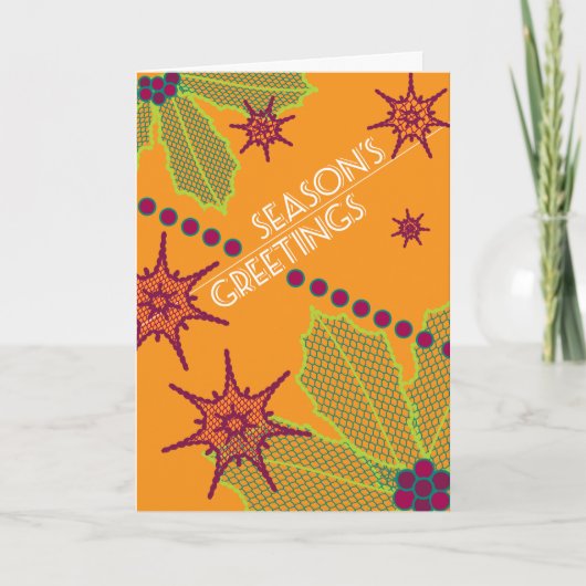 季節の挨拶のレトロの休日カード シーズンカード (正面)