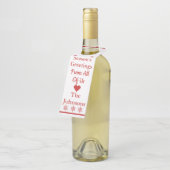 季節の挨拶のワイン・ボトルのラベル ボトルネックタグ (アングル)