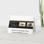 季節の挨拶のヴィンテージ シーズンカード (裏面)