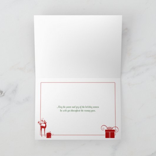 季節の挨拶の休日カード|フェイクなギフト用の箱 シーズンカード (内部)